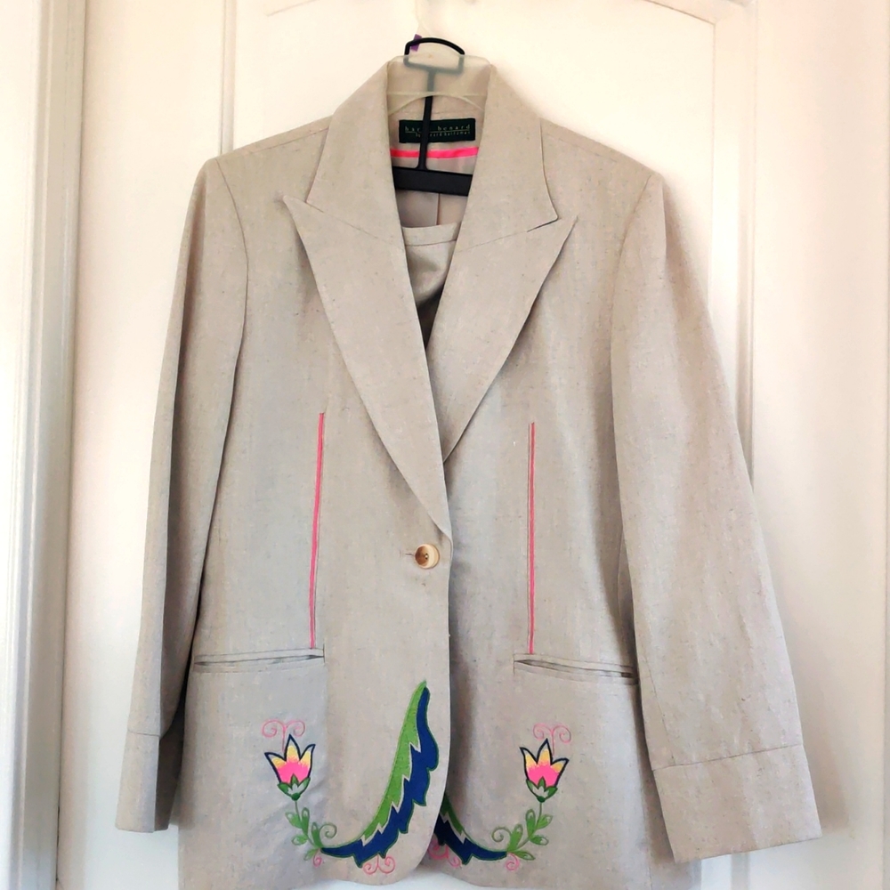 Harve Bernard NWOT linen embroidered skirt set size 12